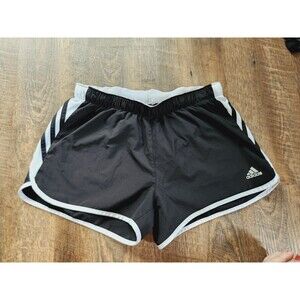 Womens L Adidas Black & White Athletic Shorts